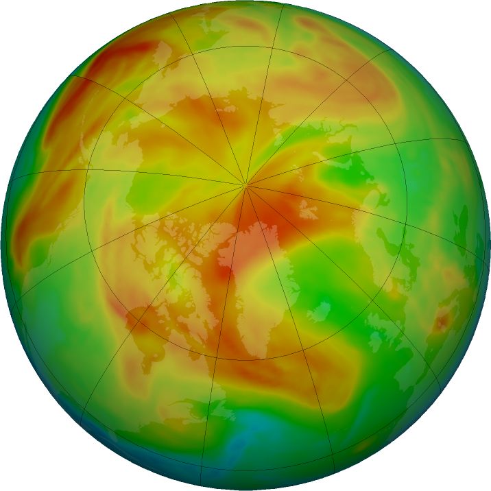 Arctic ozone map for 15 May 2019